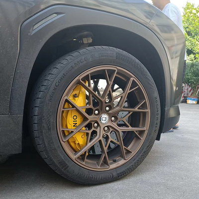 NIO EC6 এর জন্য 420MM*36MM ব্রেক ক্যালিপার কিট হলুদ বিগ 10 পিস্টন ক্যালিপার ফিট