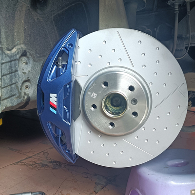 4 পিস্টন ব্লু 348 মিমি ডিস্ক কার ব্রেক ক্যালিপার BMW 3 সিরিজের জন্য উপযুক্ত