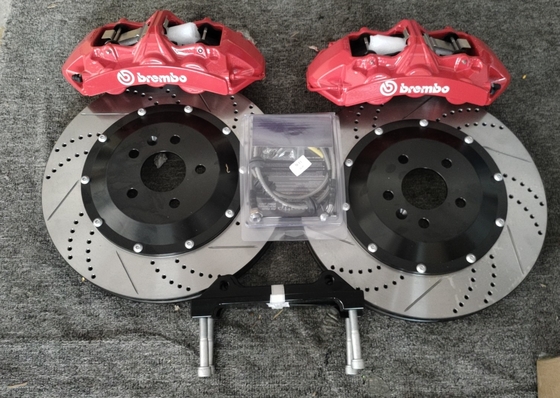 অডি A4B9 R19 Brembo GT6 এর জন্য 380MM ডিস্ক ফিট সহ লাল গাড়ির ব্রেক ক্যালিপার কিট