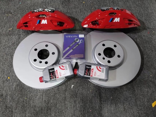BMW X3 MP 4Pot ব্রেক ক্যালিপার কিট লাল রঙের 374MM ডিস্ক প্রতিস্থাপন প্যাডের জন্য উপযুক্ত
